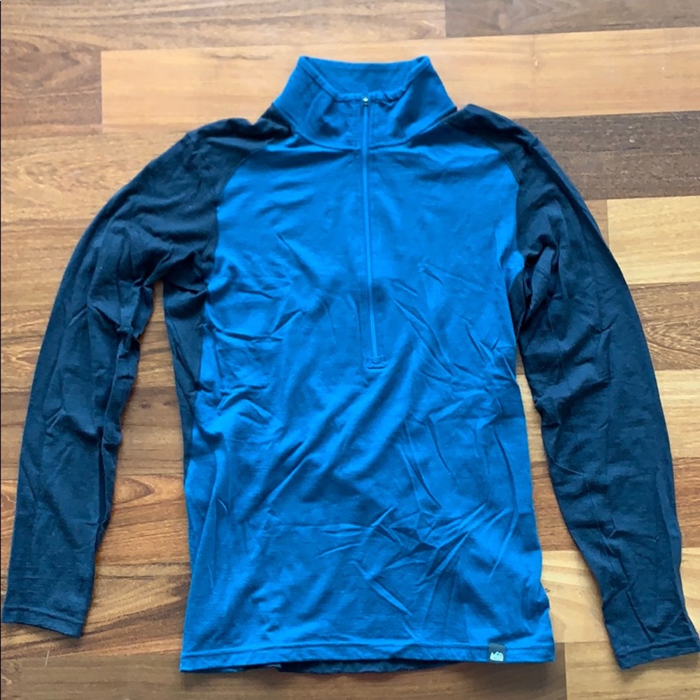 REI Men’s 1/2 Zip Merino Wool Pullover Size Small